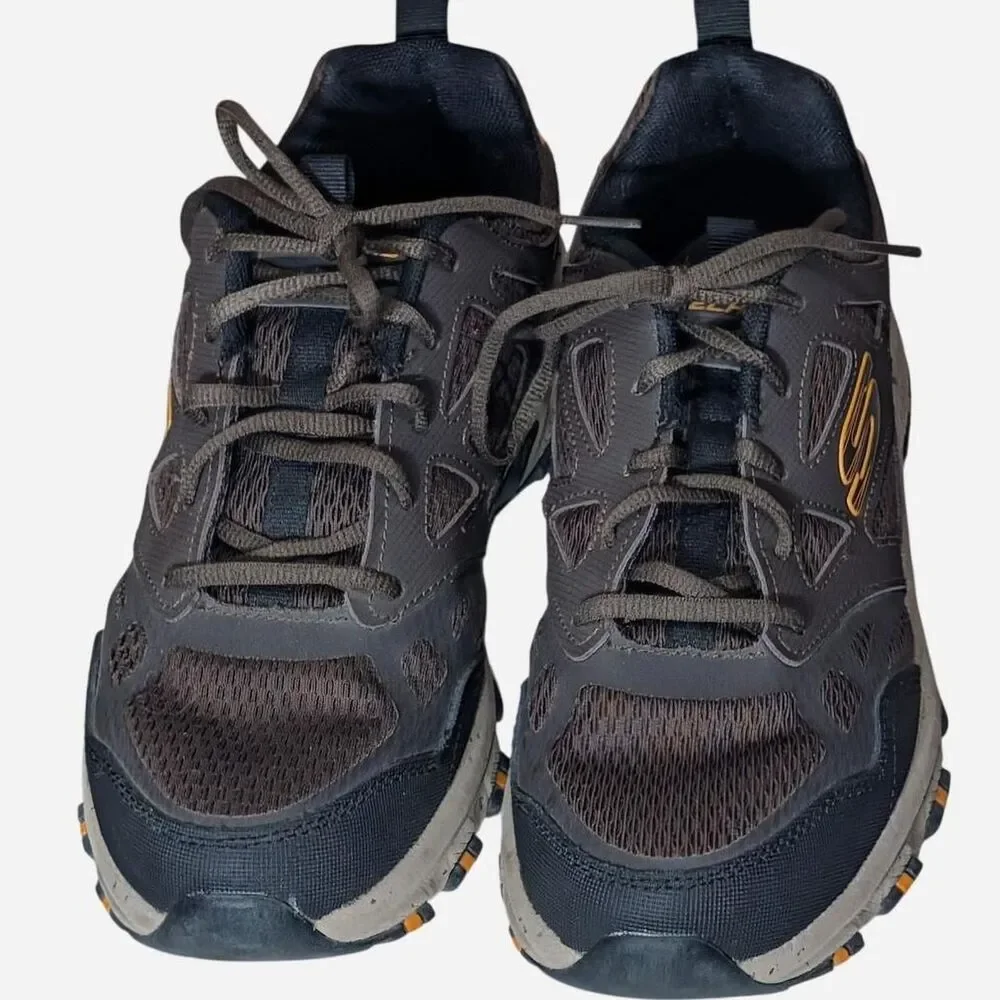 Skechers Hillcrest Memory Foam Brown Leather Hiking Shoes Mens Size 8.5 237265